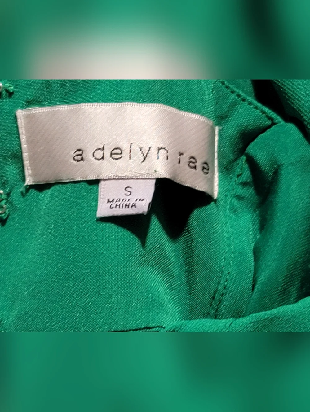 Adelyn Rae Emerald Green Layered Ruffle Halter Dress - Picture 4 of 5